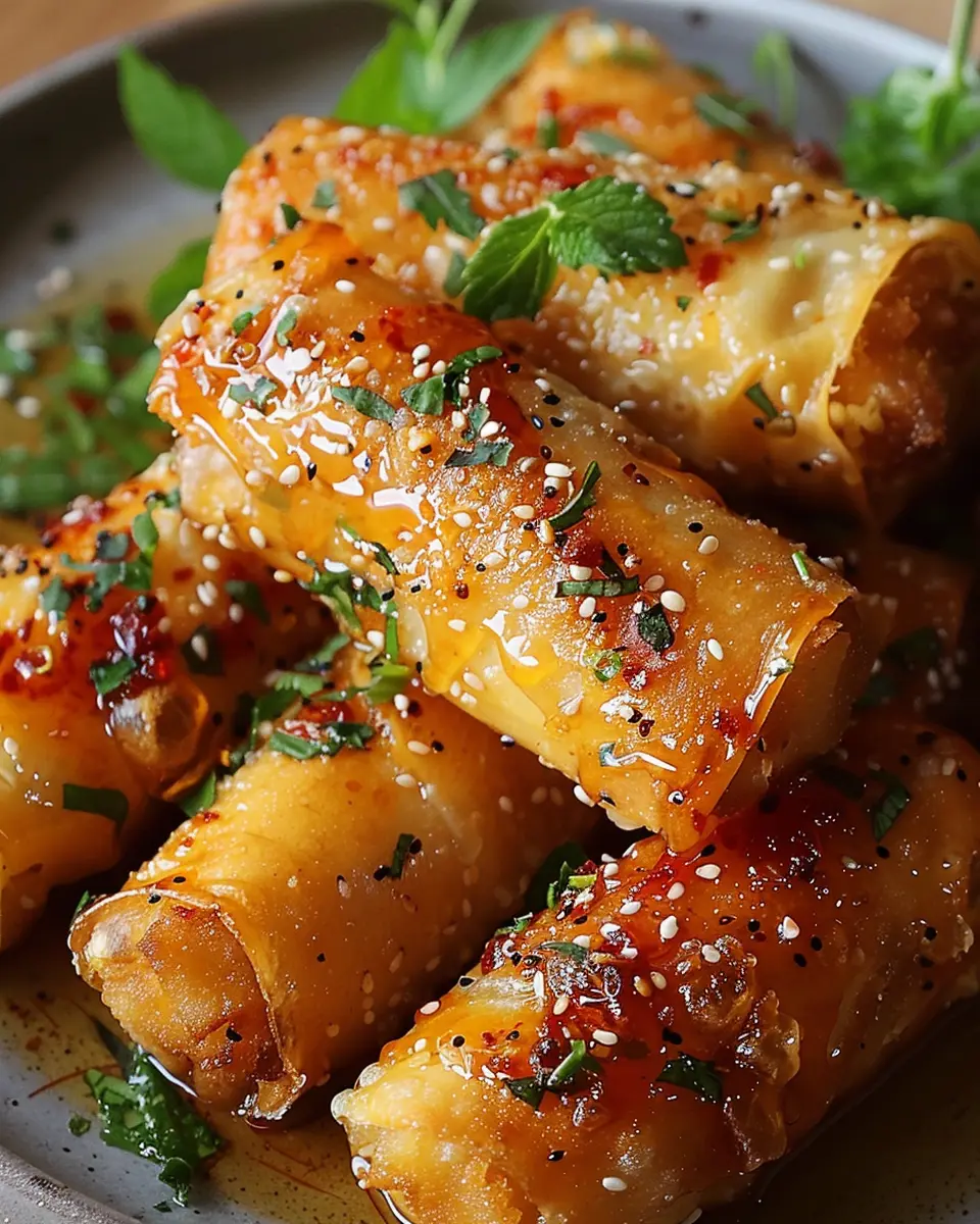 Oven Fried Feta Rolls: Indulgent with Chili Honey Goodness