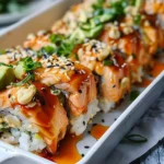 Teriyaki Salmon Sushi Bake