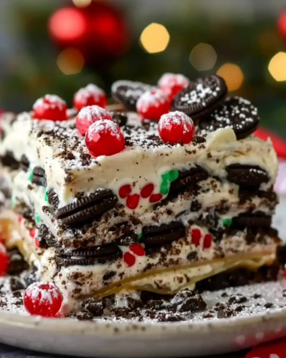 No-Bake Christmas Oreo Lasagna: The Easy Indulgence You Need