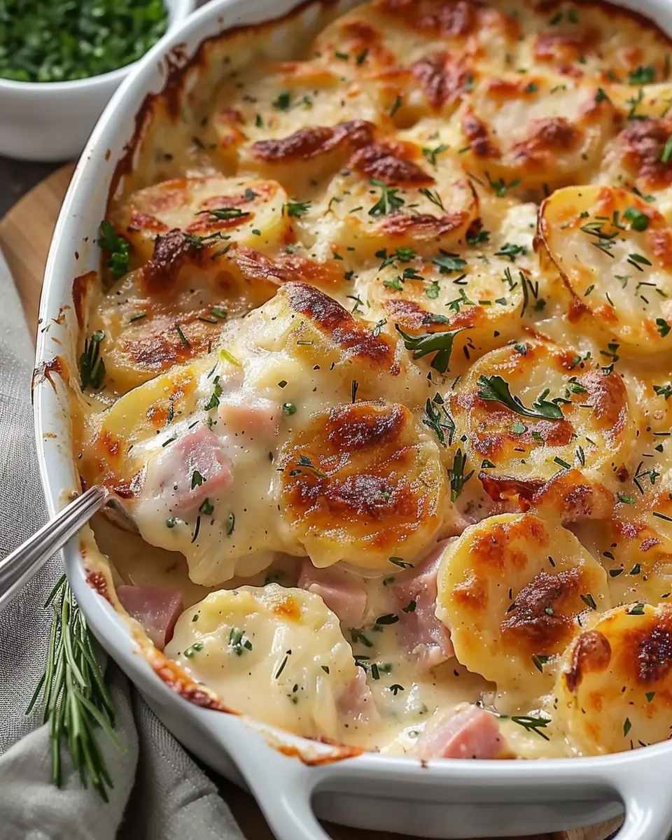Creamy Scalloped Potatoes and Ham: An Indulgent Twist with Chicken Ham