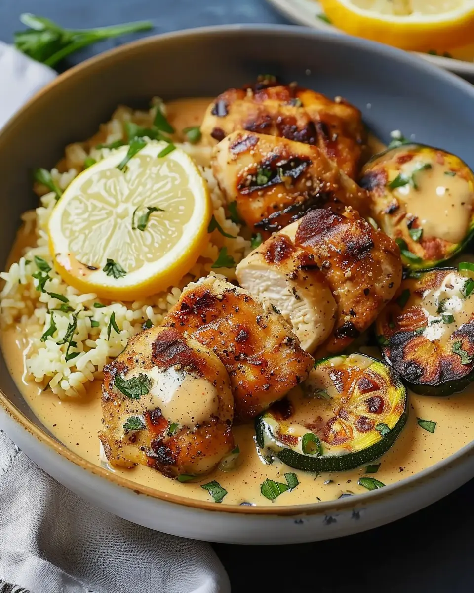 Creamy Lemon Butter Chicken: Indulgent Recipe with Crispy Zucchini