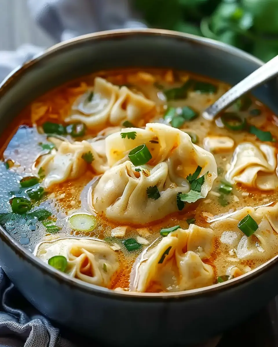 Comforting Thai Potsticker Soup for Cozy Nights In with Turkey Bacon