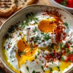 Turkish Eggs with Creamy Yogurt & Butter Sauce