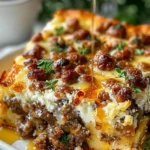 Sweet Maple Sausage Breakfast Casserole