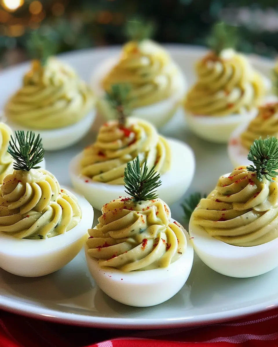 Christmas Tree Deviled Eggs: Easy &amp; Festive Turkey Bacon Treats