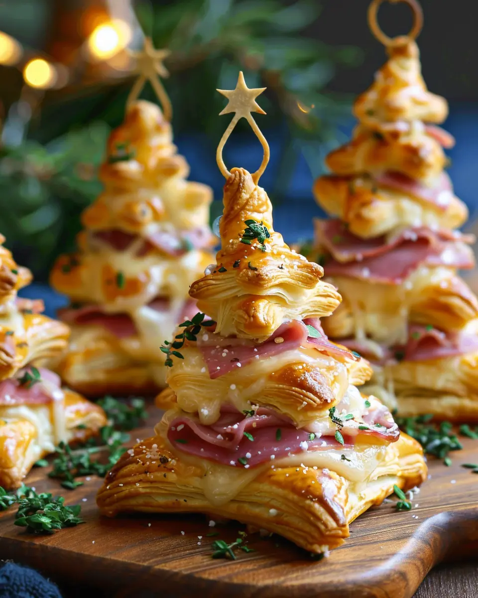 Ham and Cheese Puff Pastry Christmas Trees: Easy Festive Treats