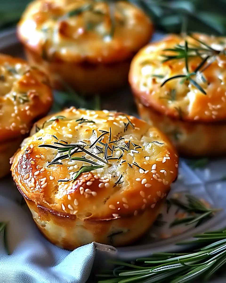 Easy Garlic Rosemary Focaccia Muffins for Delicious Snacking