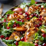 Pomegranate Christmas Salad with Honey Mustard Dressing