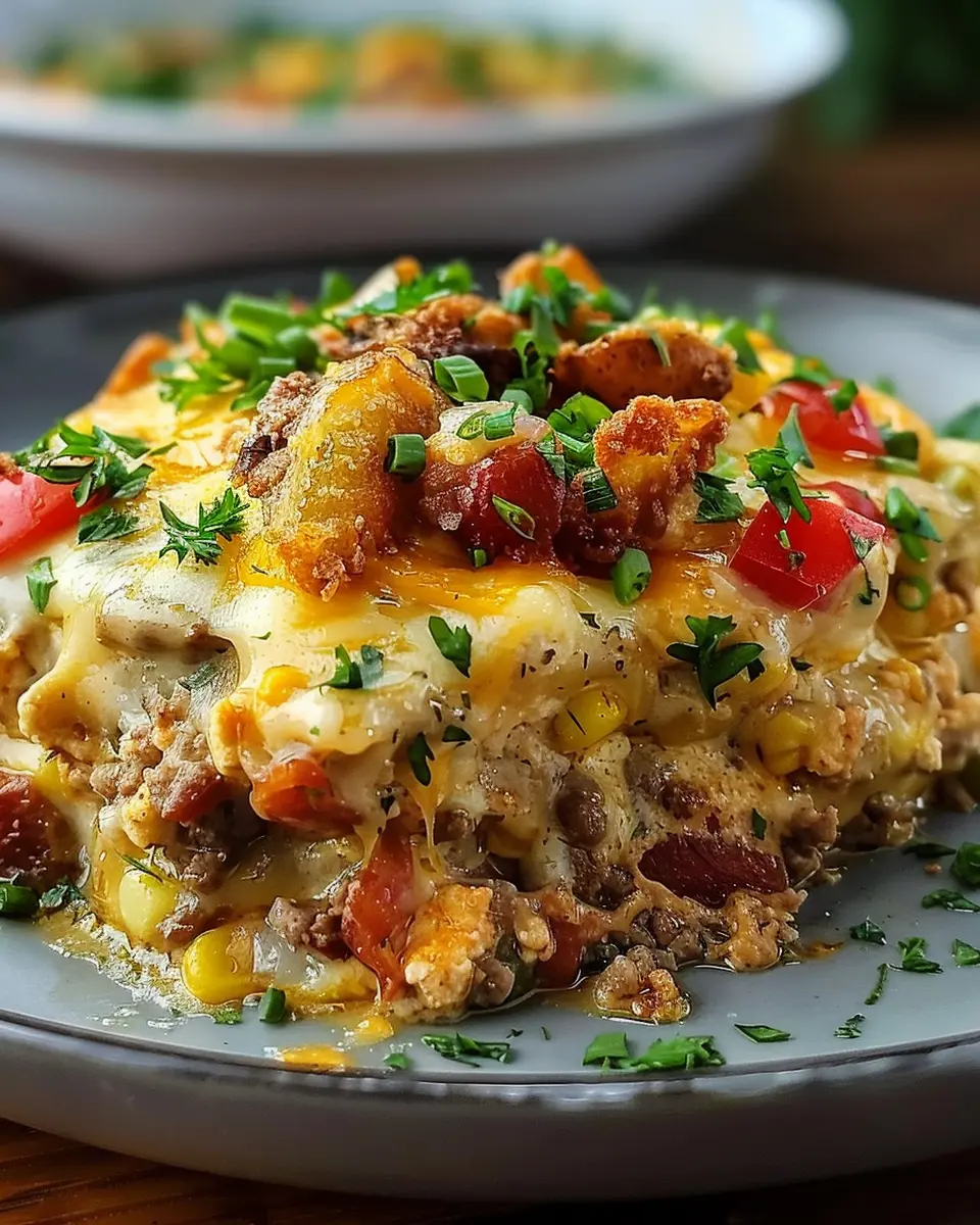 Cowboy Casserole: Easy Comfort Food with Turkey Bacon and Chicken Ham