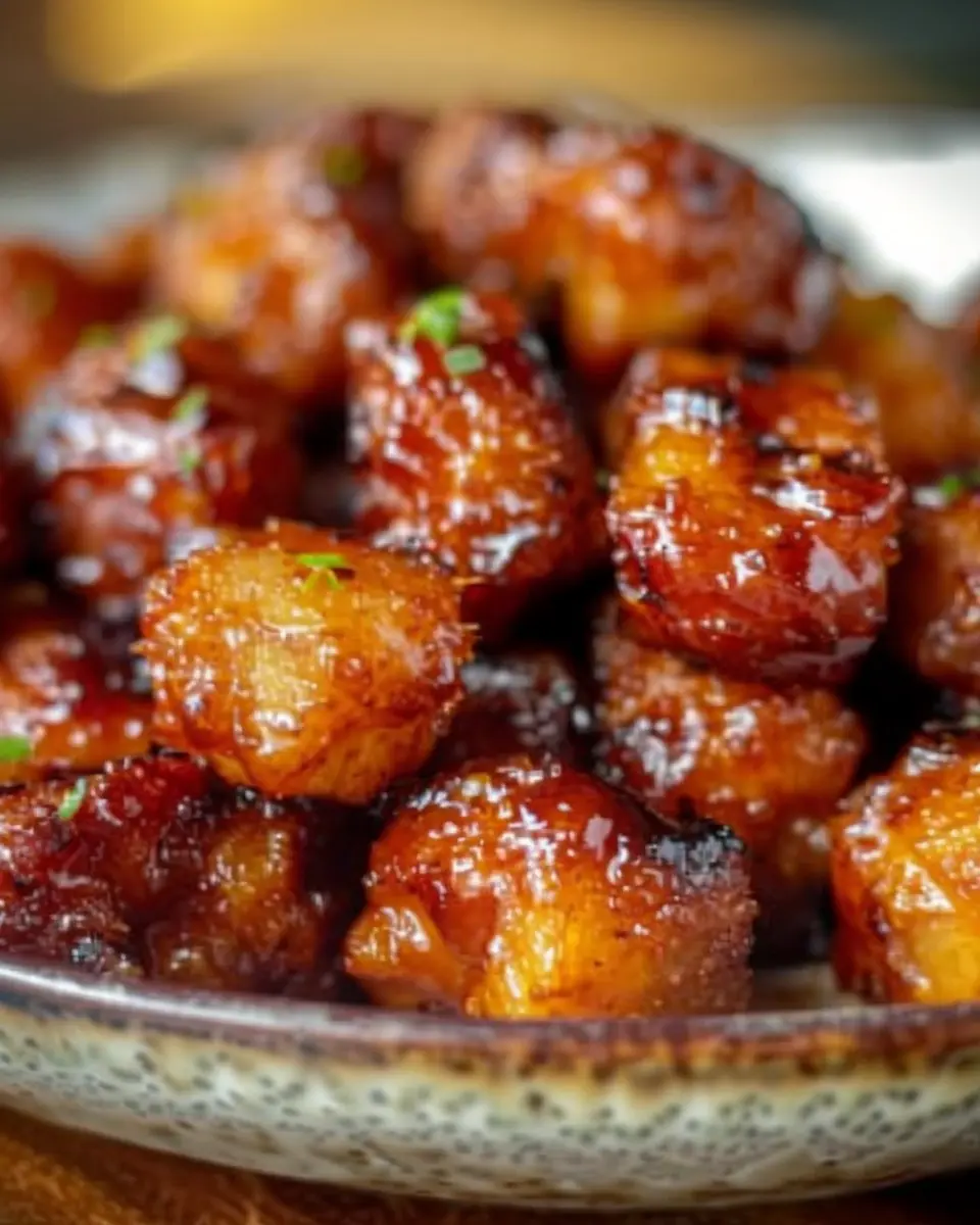 Pineapple Brown Sugar Mississippi Lil’ Smokies Bites with Turkey Bacon