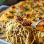 Creamy Southern Spaghetti Bake