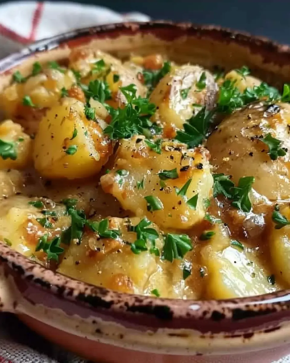 Creamy Southern Stewed Potatoes: Easy Turkey Bacon Comfort Food