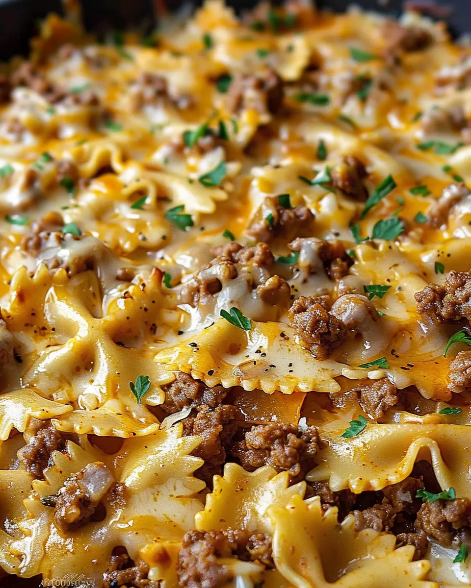 Cajun Cream Cheese Alfredo Bowties with Indulgent Spiced Beef