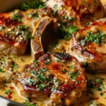 Garlic Marry Me Pork Chops