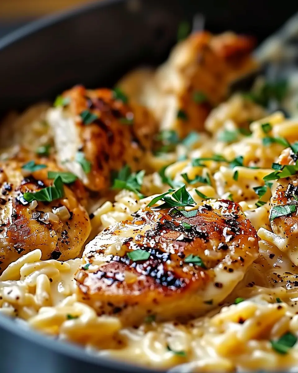 Comforting One-Pot Cajun Chicken Alfredo Orzo Ready in 30 Minutes