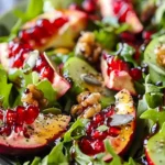 Pomegranate Christmas Salad with Honey Mustard Dressing
