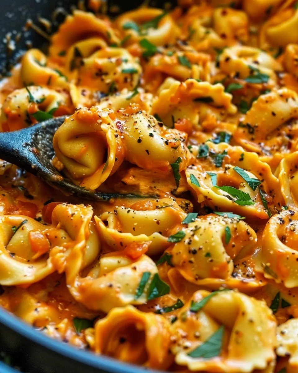 One-Pot Spicy Garlic Butter Chicken Tortellini for Easy Weeknight Dinners