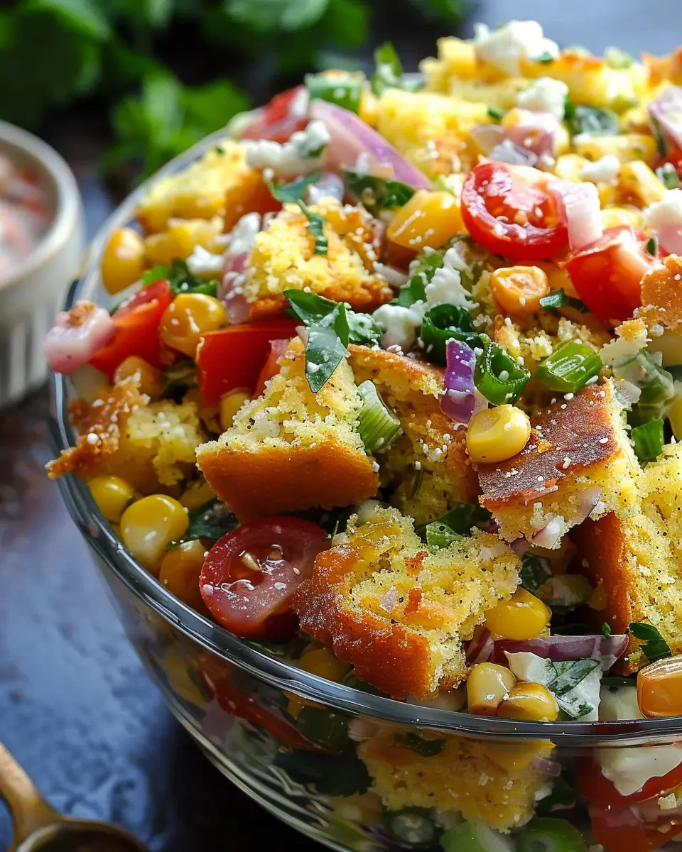 Cornbread Salad Recipe: A Delicious Twist with Turkey Bacon and Chicken Ham