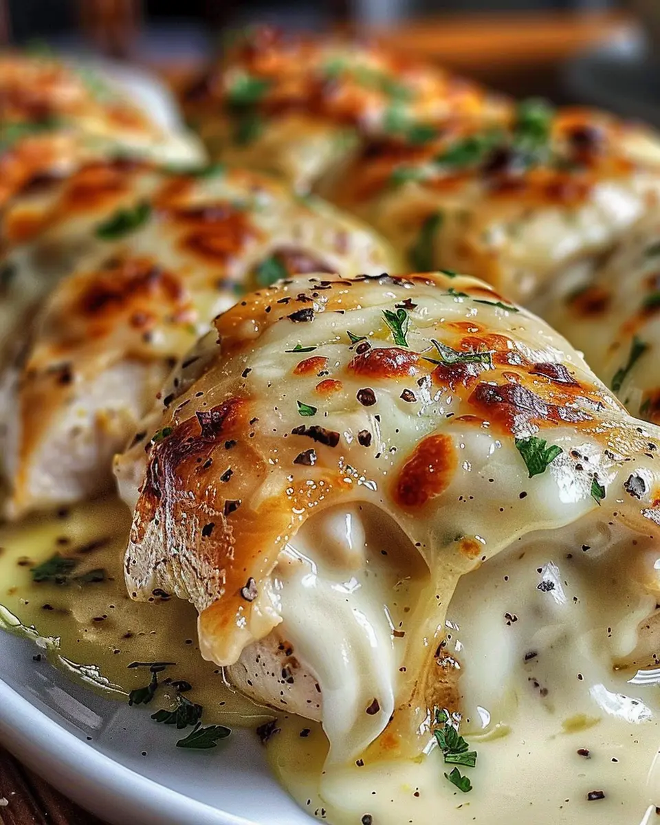 Cozy Cheesy Garlic Chicken with Turkey Bacon: A Comforting Delight