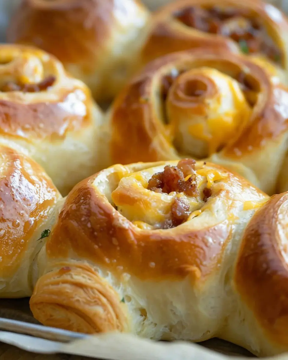 Breakfast Rolls: Easy Turkey Bacon and Chicken Ham Delights
