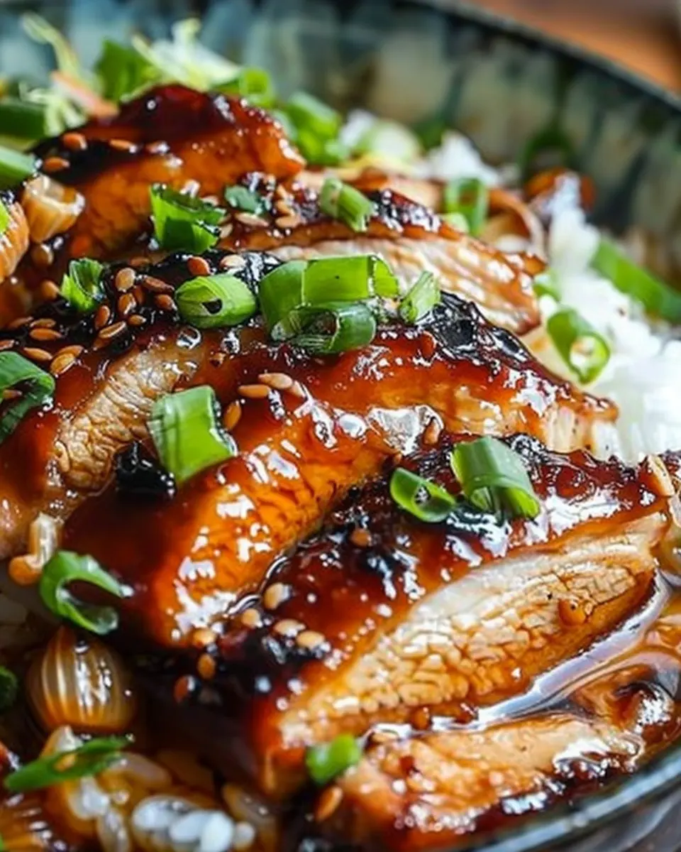 Caramelised Soy Chicken: Juicy Garlic Ginger Broth with Rice