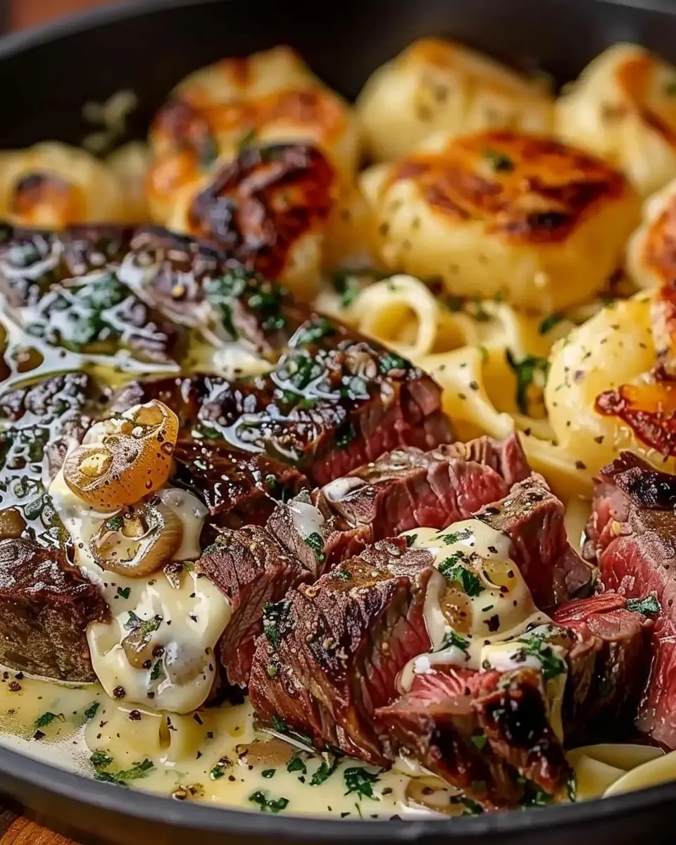 Garlic Steak &amp; Cheese: Indulgent Turkey Bacon &amp; Chicken Ham Sandwich