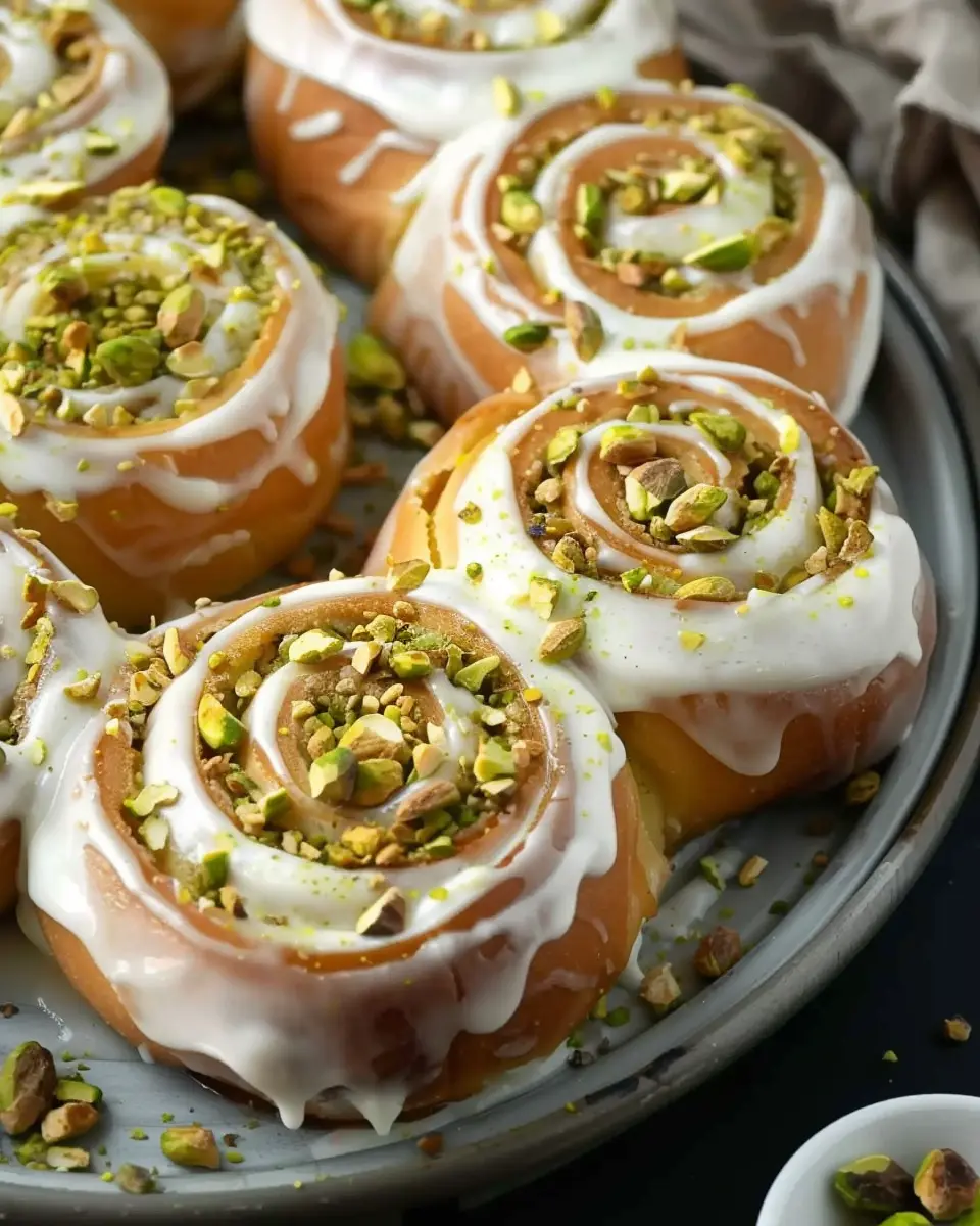 Perfect Pistachio Rolls: Indulgent Treat with Cream Cheese Frosting