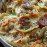 Classic Crockpot Pierogi Casserole with Kielbasa