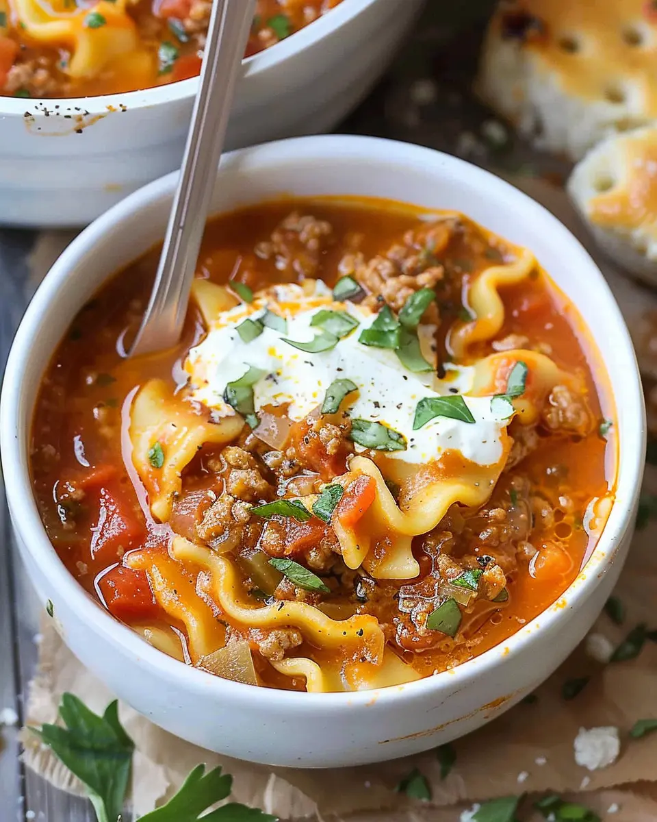 Easy Lasagna Soup Recipe: A Comforting Twist with Turkey Bacon and Chicken Ham