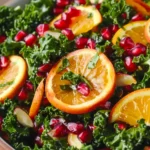 Citrus Pomegranate Kale Salad with Honey-Lemon Vinaigrette