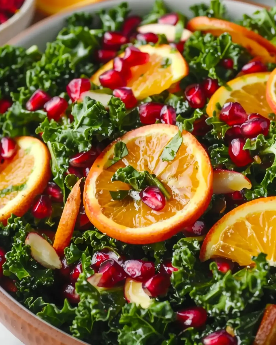 Citrus Pomegranate Kale Salad: Easy Honey-Lemon Vinaigrette Delight