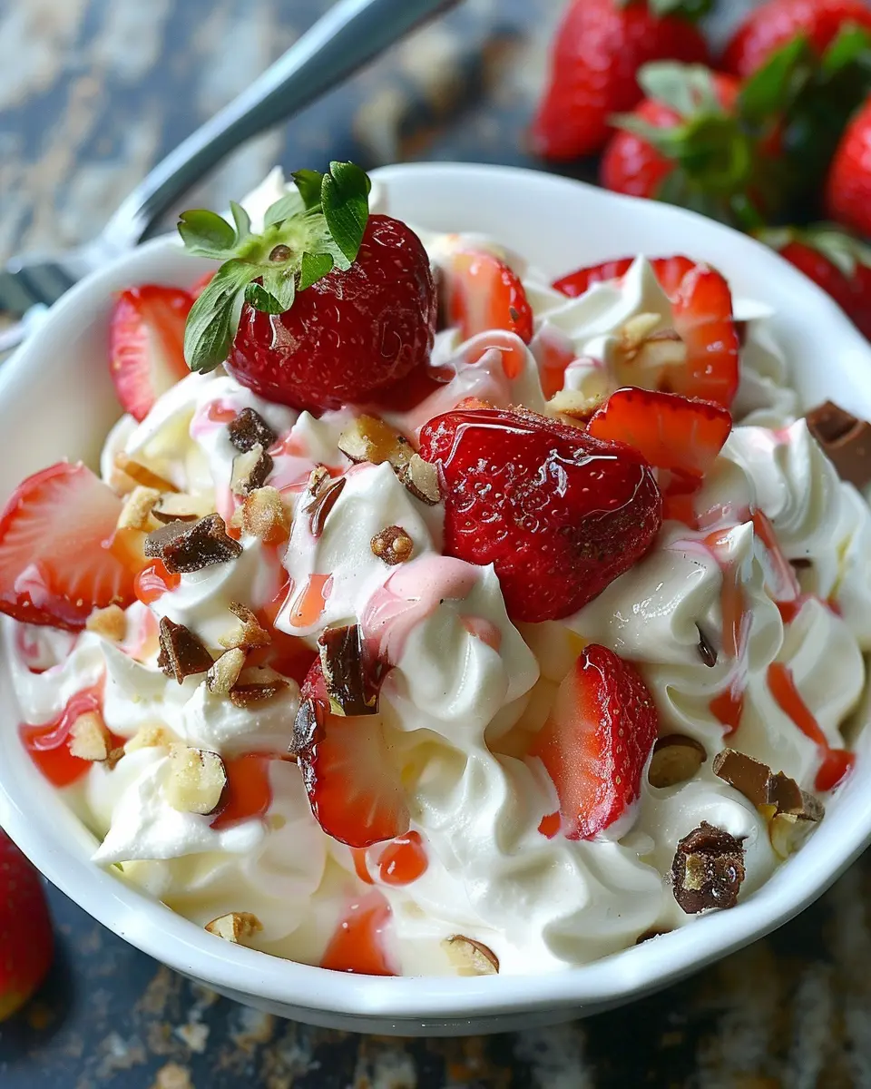 Strawberry Dessert Salad: Indulgent Twist with Toffee Treats