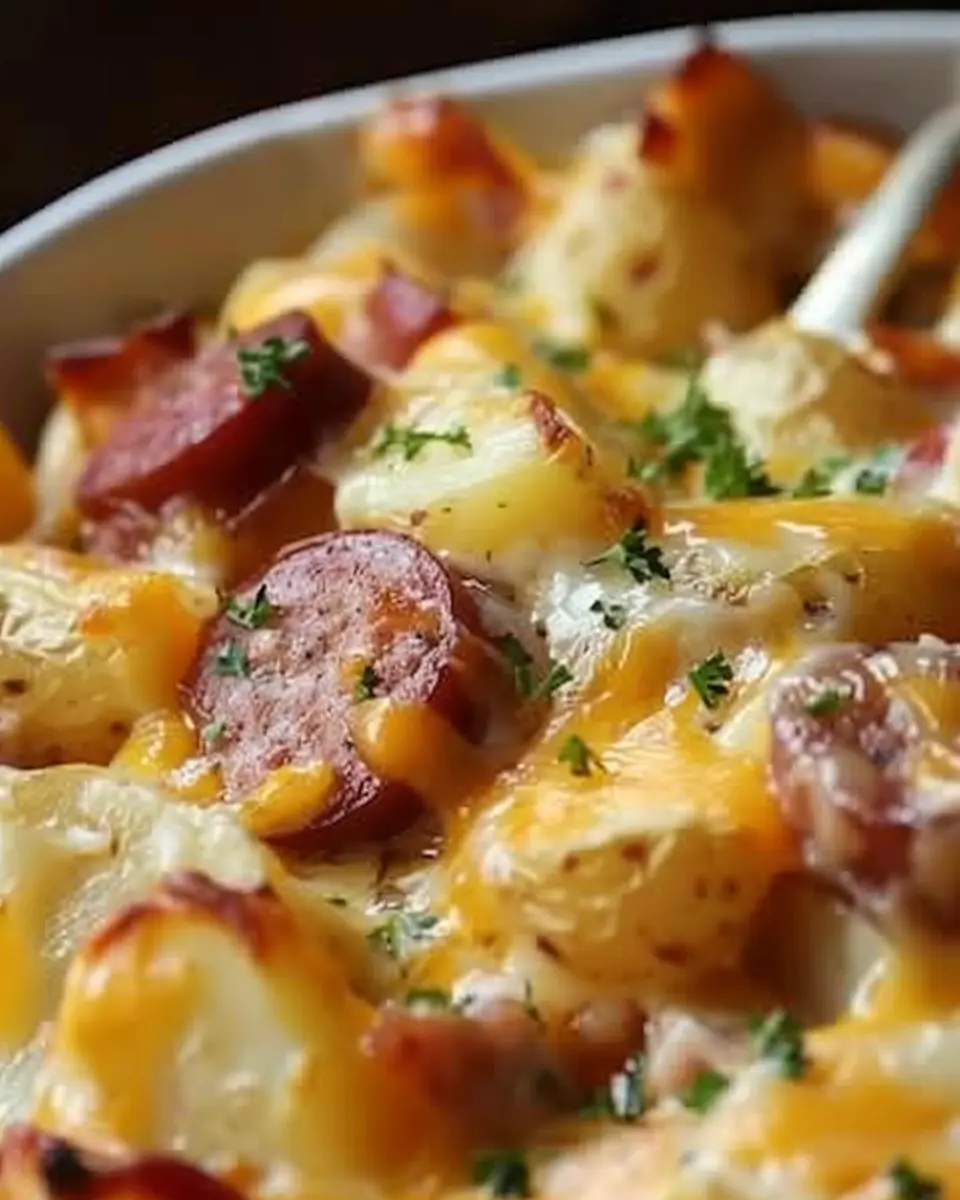 Cheesy Ranch Potatoes with Smoked Sausage: A Family Favorite
