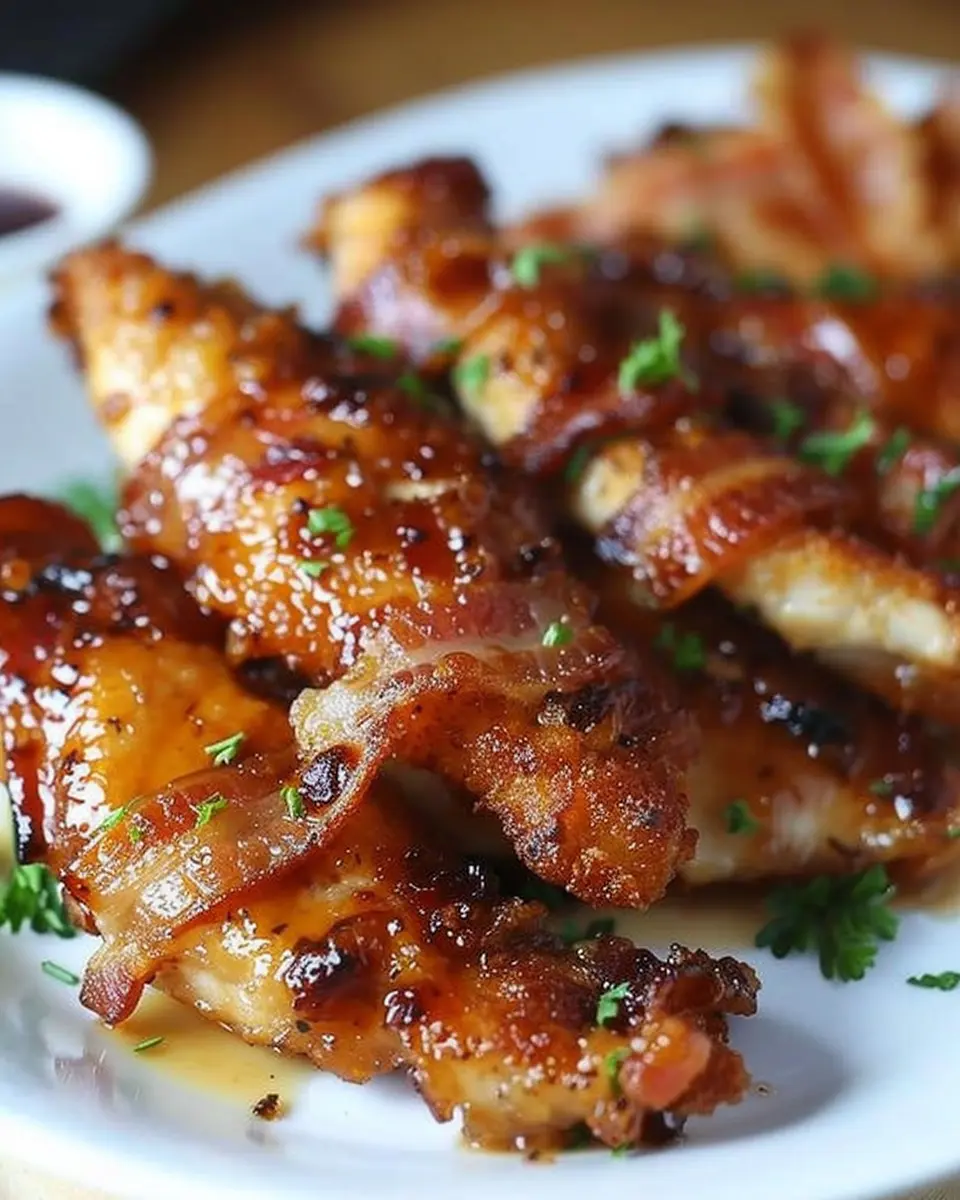 Easy Homemade Turkey Bacon Brown Sugar Chicken Tenders Recipe