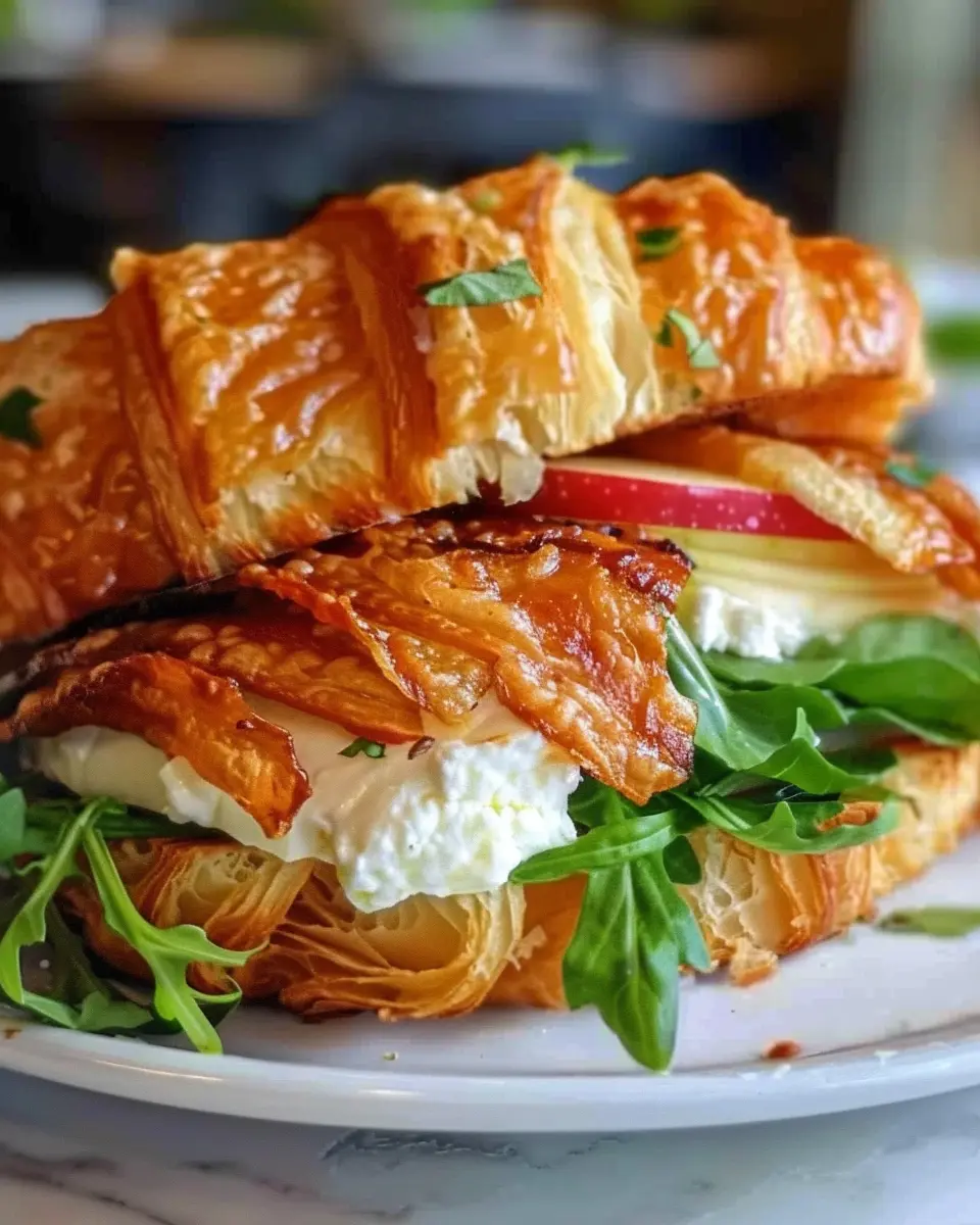 Apple &amp; Goat Cheese Croissant Sandwich: An Easy Tasty Delight