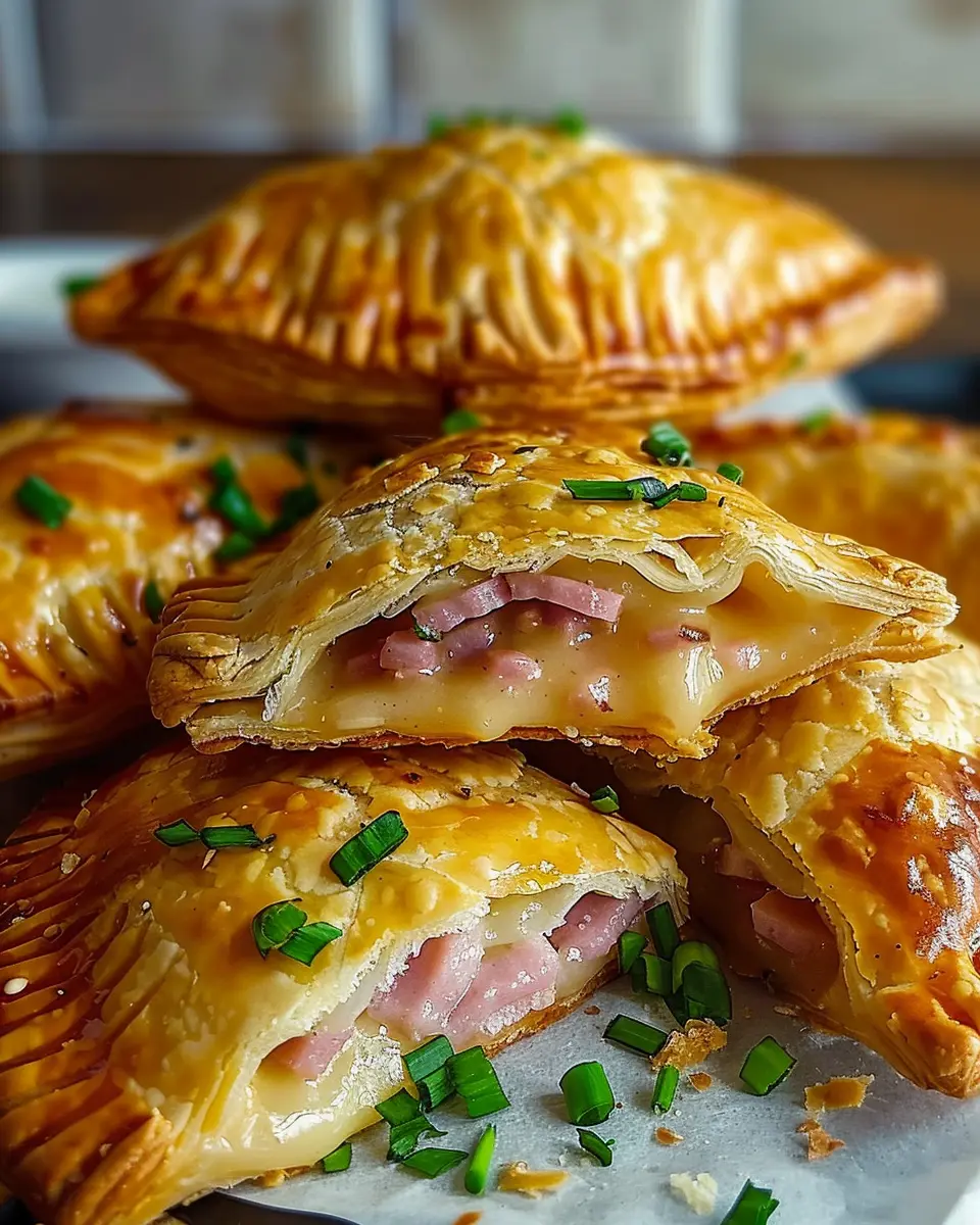 Ham &amp; Cheese Breakfast Hand Pies with Turkey Bacon and Chicken Ham