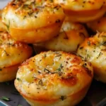 Golden Crust Garlic Rosemary Focaccia Muffins