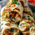 Low Carb Cheesy Garlic Chicken Wraps