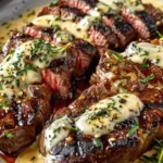 Garlic Butter Steak With Parmesan Cream Sauce