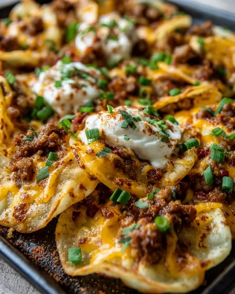 Pierogi Nachos: Indulgent Beef &amp; Turkey Bacon Delight at Home