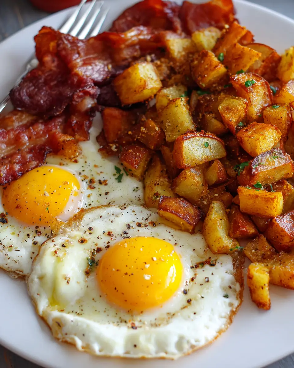 Big Country Breakfast with Home Fries: Indulgent Morning Delight