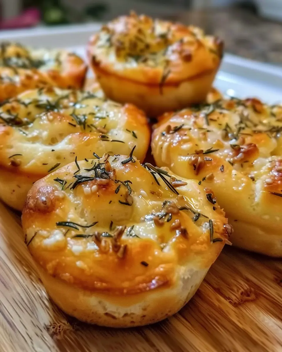 Golden Crust Garlic Rosemary Focaccia Muffins Your Family Will Love