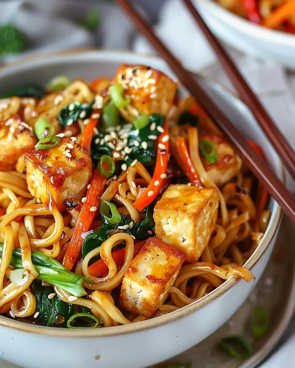Vegan Stir-Fry Noodles: Easy Recipe with Crispy Tofu Delight