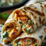 Low Carb Cheesy Garlic Chicken Wraps