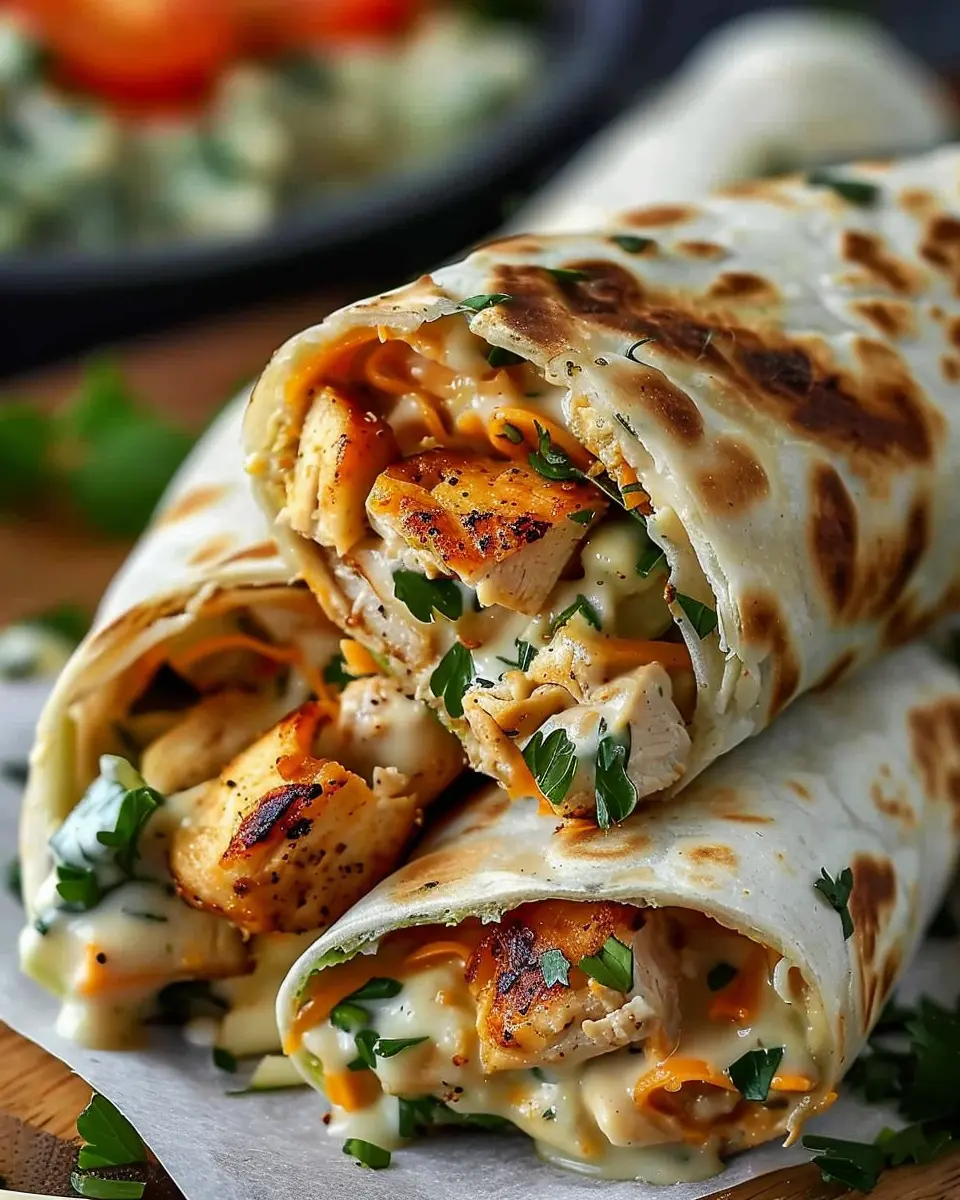 Low Carb Cheesy Garlic Chicken Wraps for a Delightfully Healthy Meal