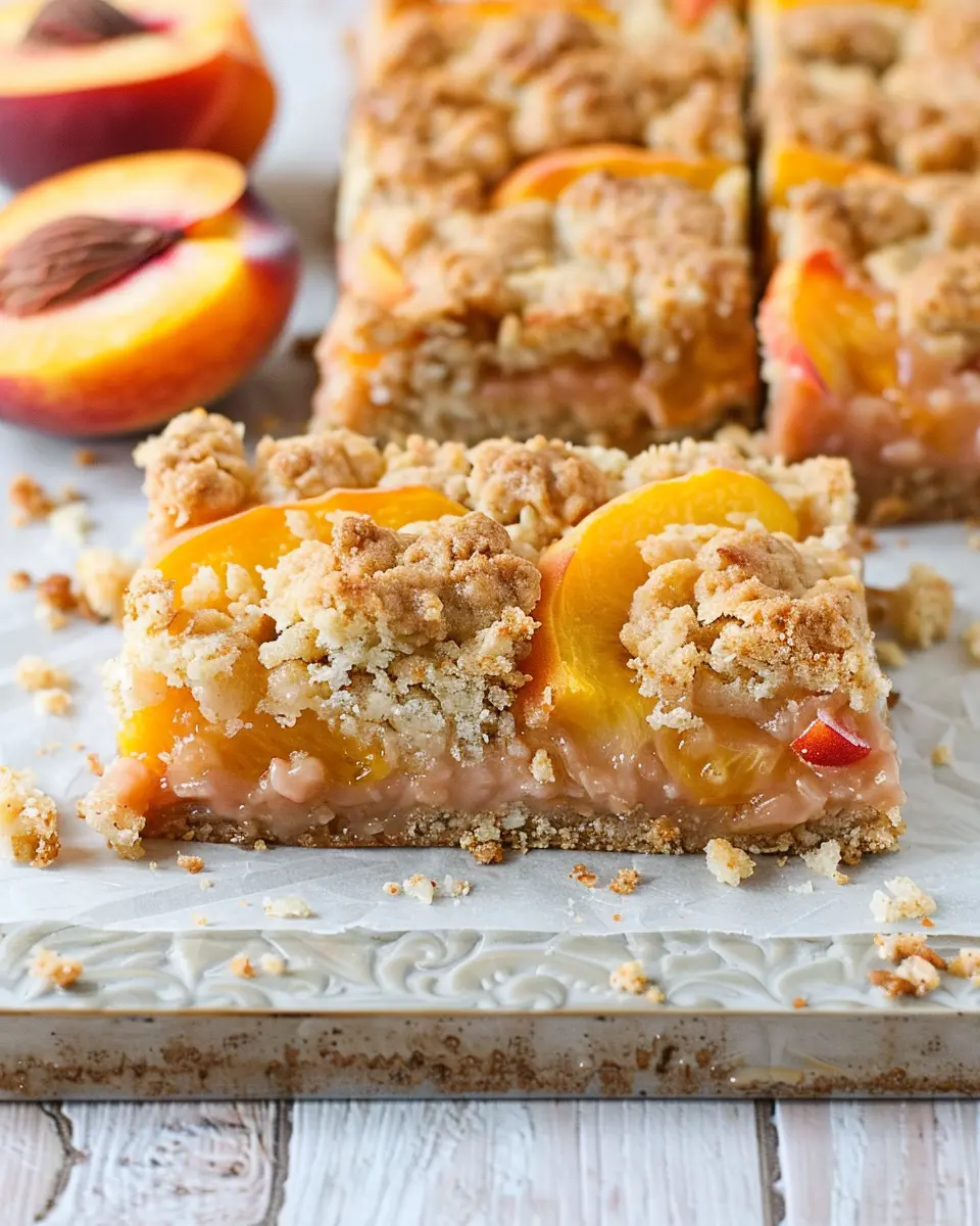 Peaches and Cream Crumble Bars: Easy Indulgence for Your Sweet Tooth