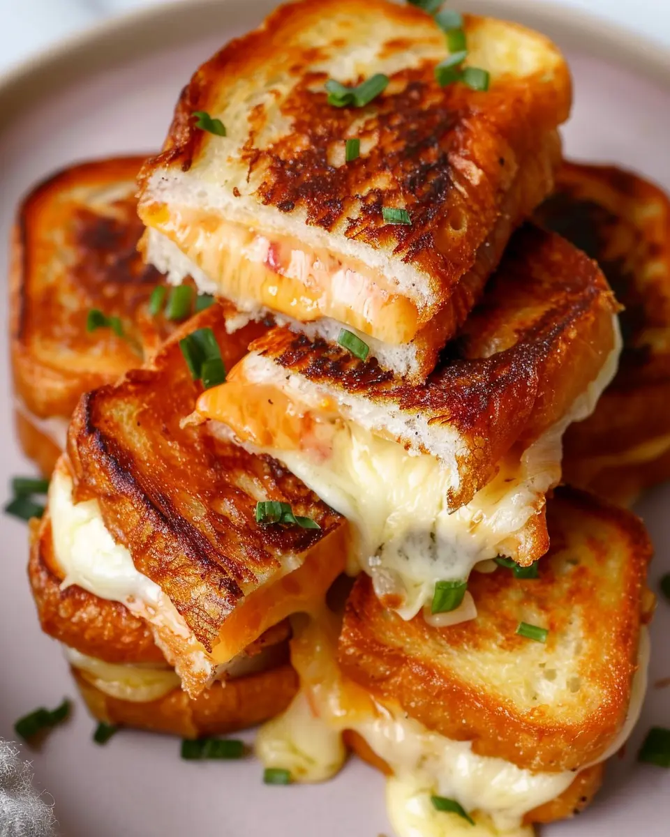 Hawaiian Roll Grilled Cheese with Turkey Bacon and Chicken Ham Delight