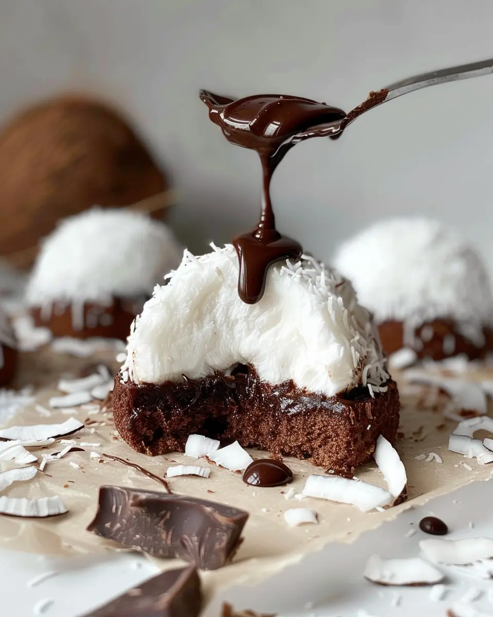 Coconut Dome with Chocolate Spread: An Indulgent Treat at Home