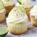 Coconut Cupcakes with Lime Buttercream Frosting