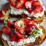 Roasted Strawberry Whipped Ricotta Toast
